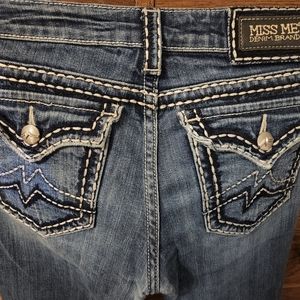 Miss Me Denim Jeans- Irene bootcut jeans with white stitching